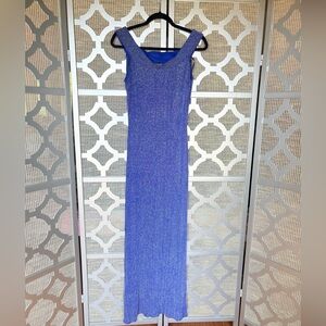 Elegant Blue Sleeveless Dress
